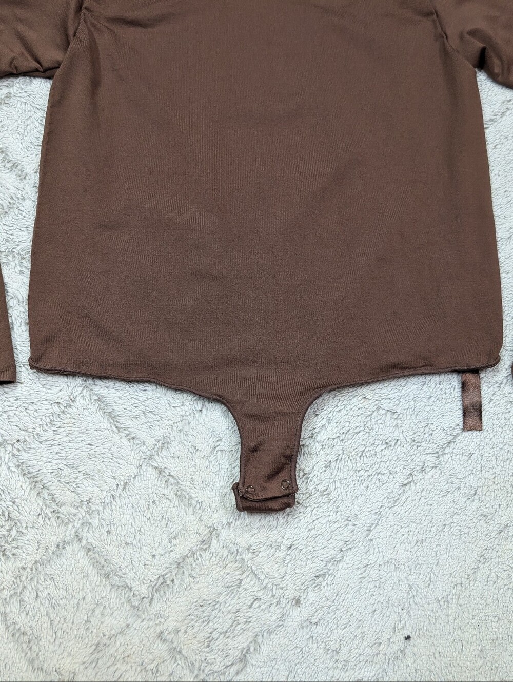 Skims Top Womens 2X/3X Brown Cocoa Bodysuit Long Sleeve Crew Neck Soft - Picture 3 of 7